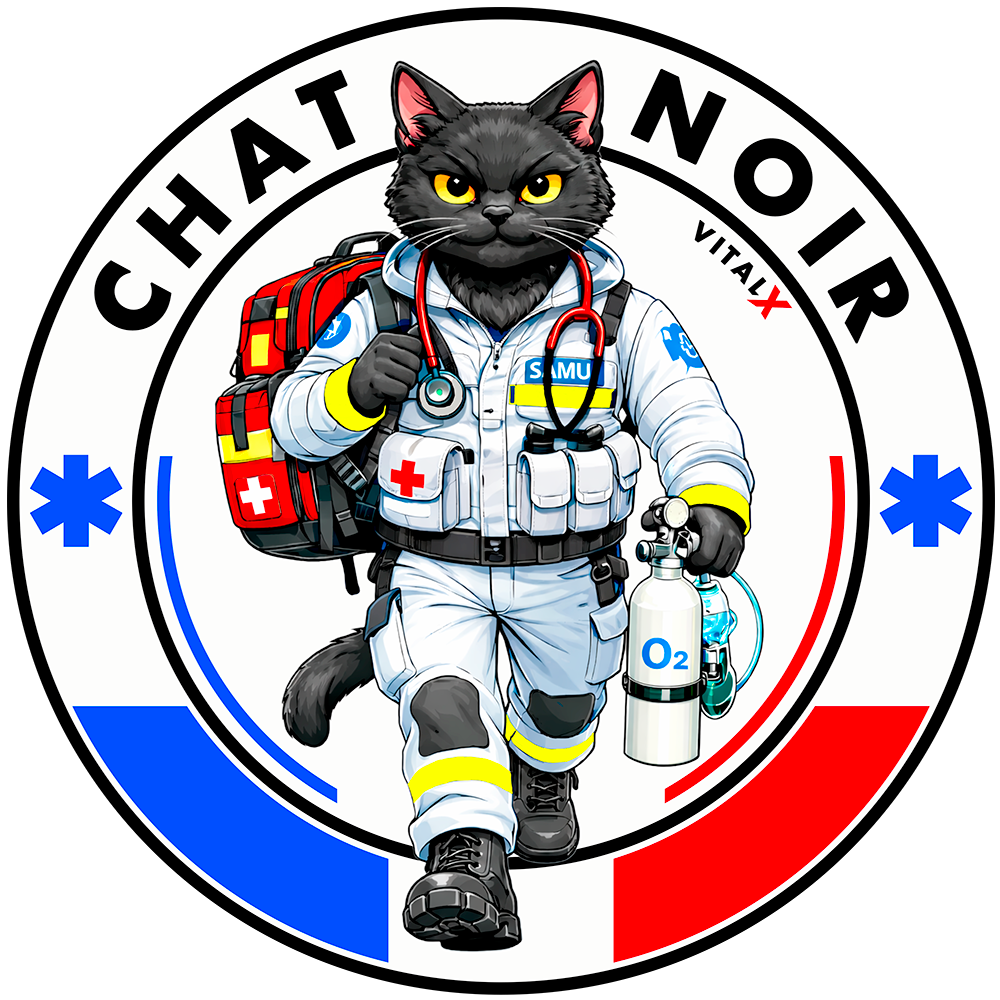 Écusson logo chat noir